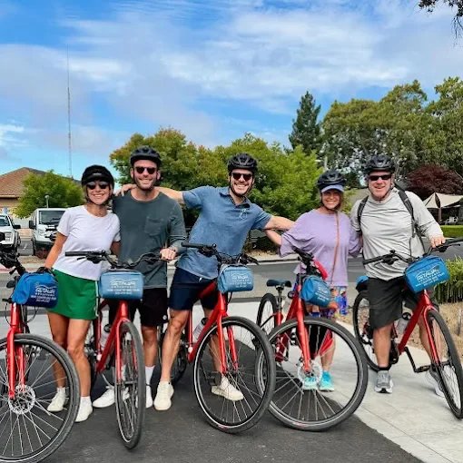Cyclists on a wine-country ride near Healdsburg.